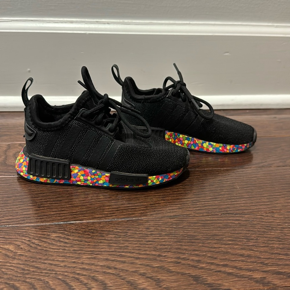 Adidas NMD_R1 Mosaic Boost Rainbow Pack Black Sneakers size 8us toddler